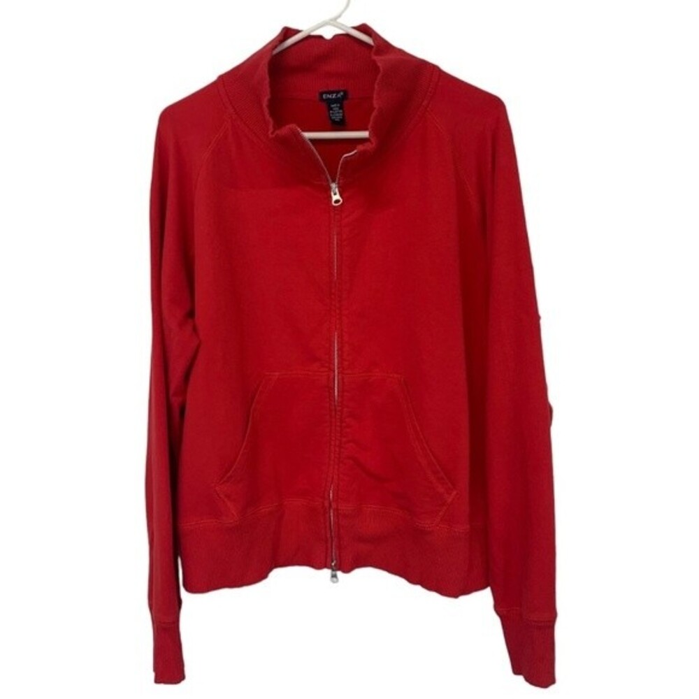 ENZA‎ | Red Full Zip Jacket Sweatshirt 2XL